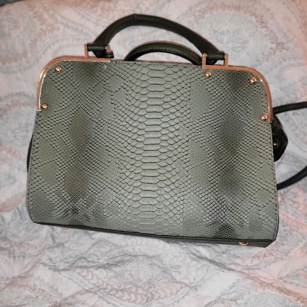 Green Snake Print Bag